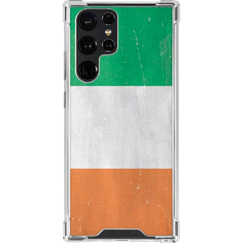 Ireland Flag Distressed Galaxy S24 Ultra Clear Case